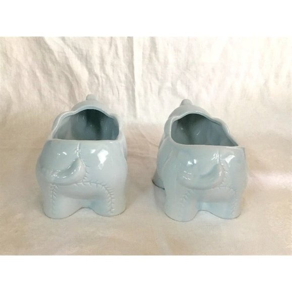 Pair of Ceramic Baby Elephant Planters - Picture 7 of 12